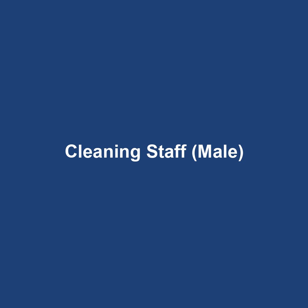 Cleaning Staff (Male)