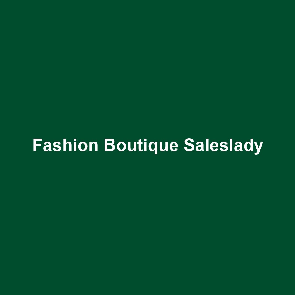 Fashion Boutique Saleslady