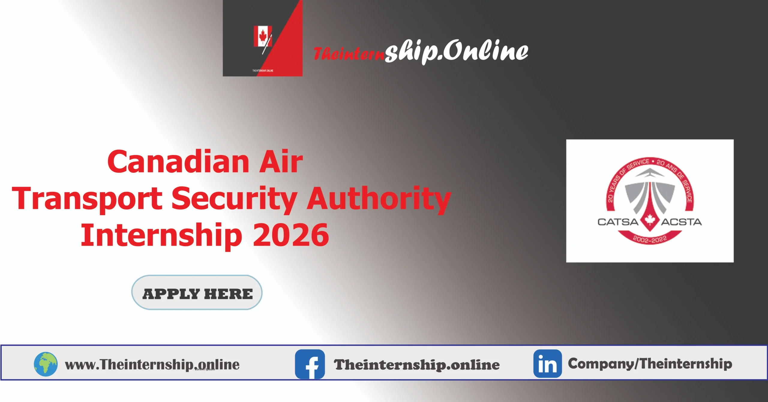 Canadian Air Transport Security Authority Internship | Submit Your Application Form