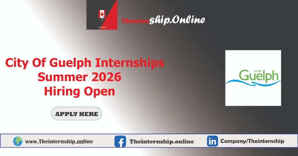City Of Guelph Internships Summer 2026 | Hiring Open