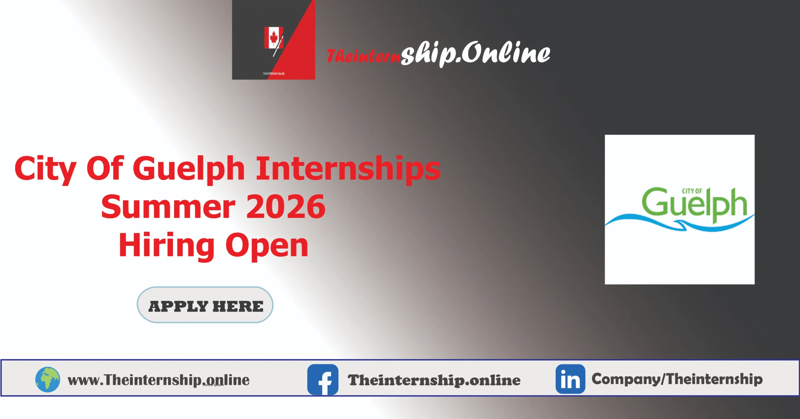 City Of Guelph Internships Summer 2026 | Hiring Open