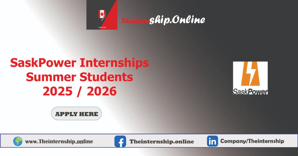 SaskPower Internships Summer Students 2025 / 2026