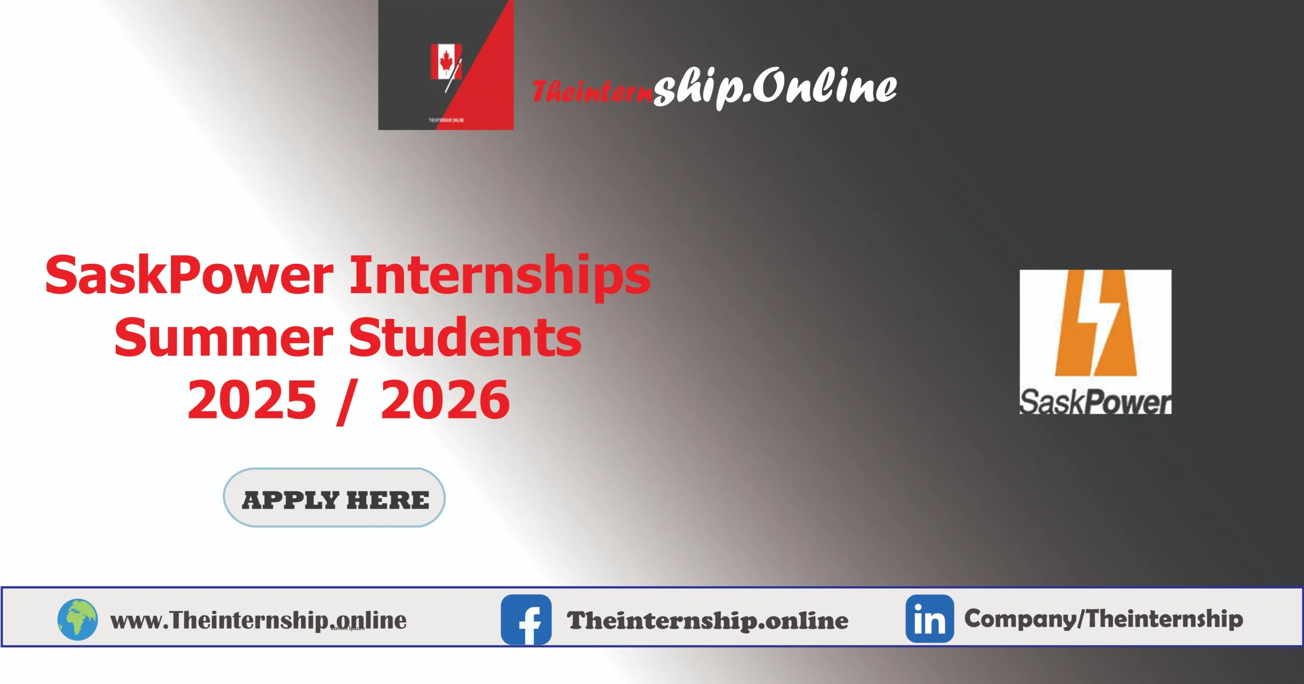 SaskPower Internships Summer Students 2025 / 2026