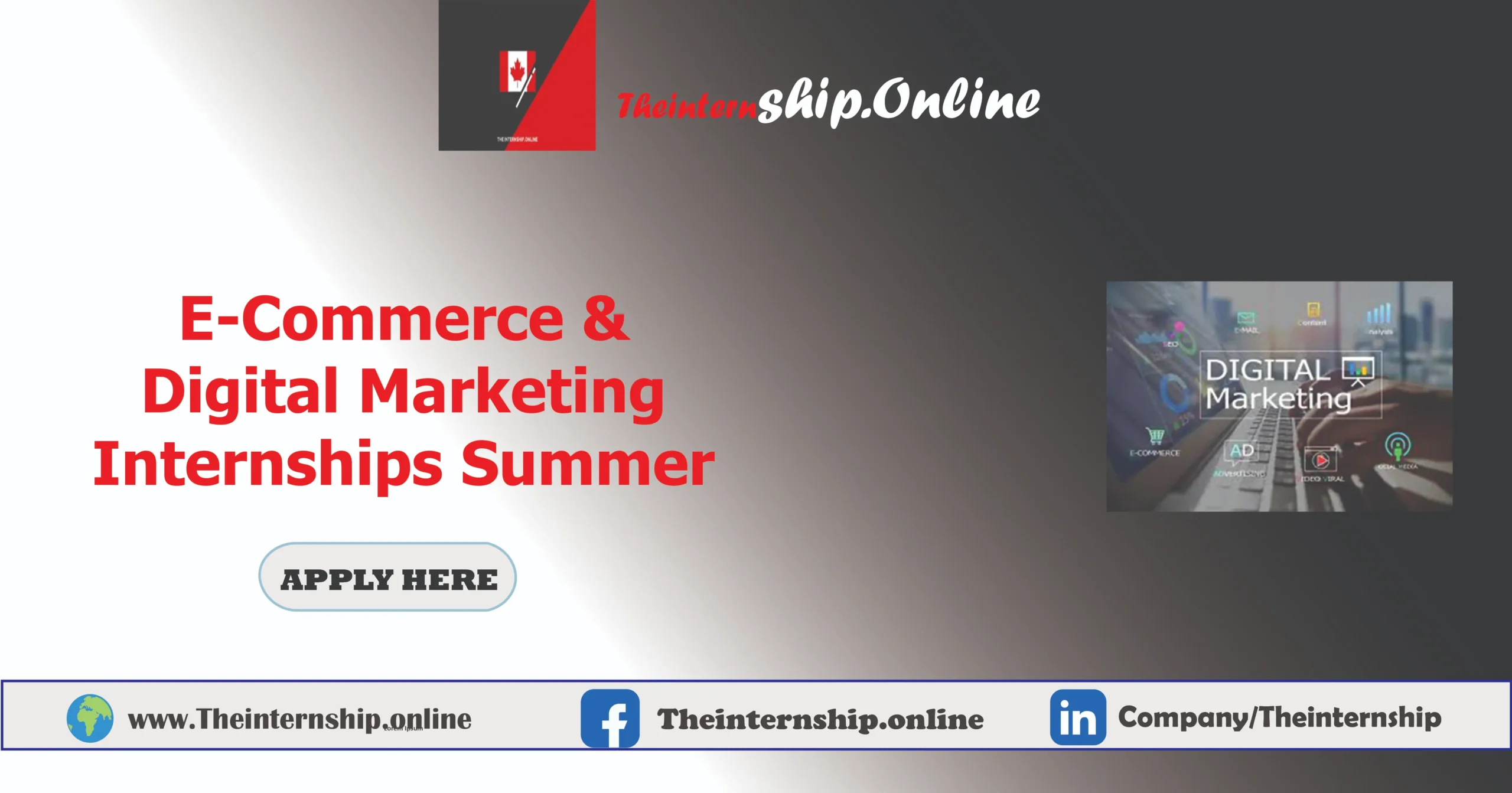 E-Commerce & Digital Marketing Internships Summer | Canada