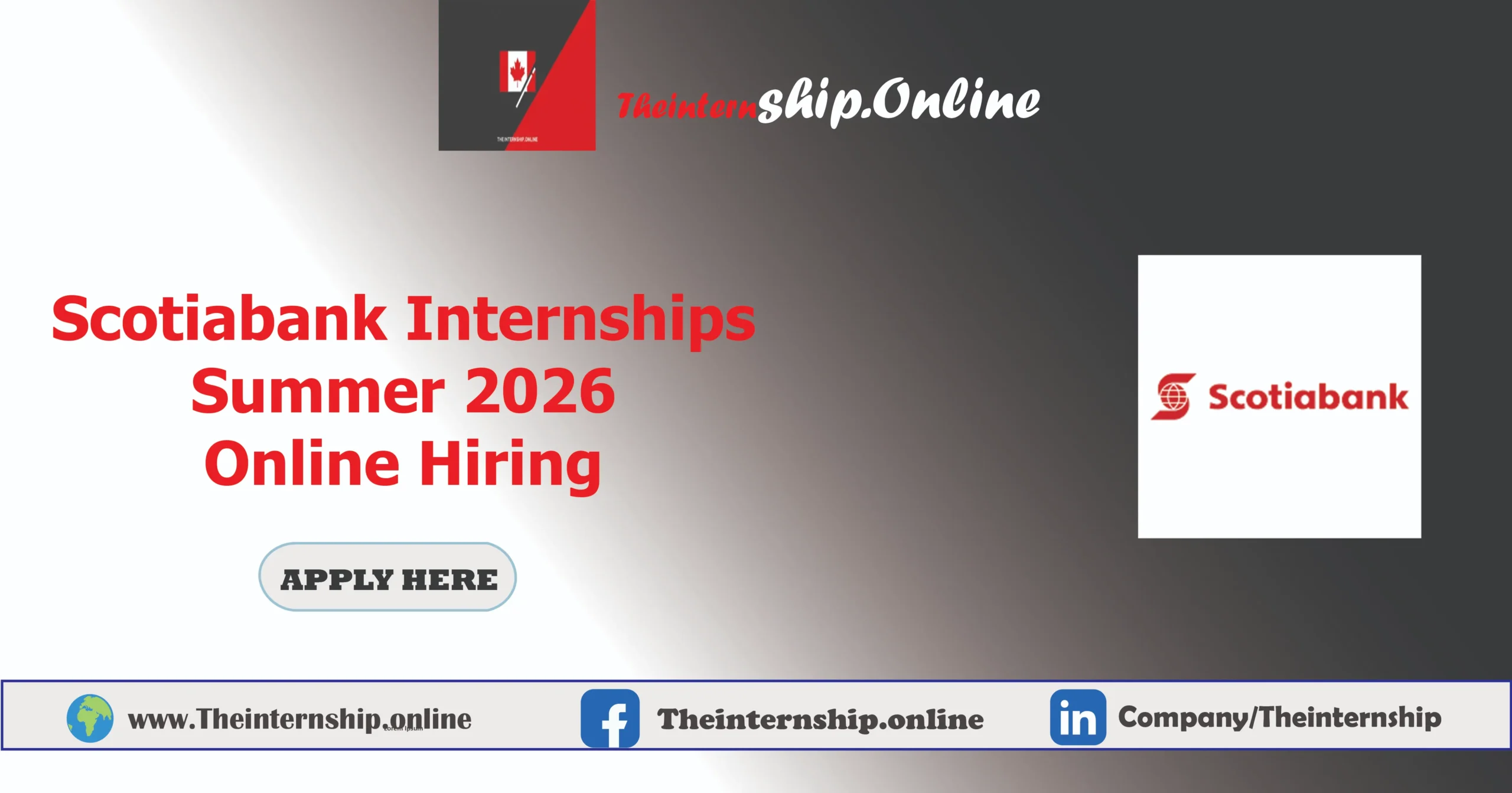 Scotiabank Internships Summer 2026 | Online Hiring