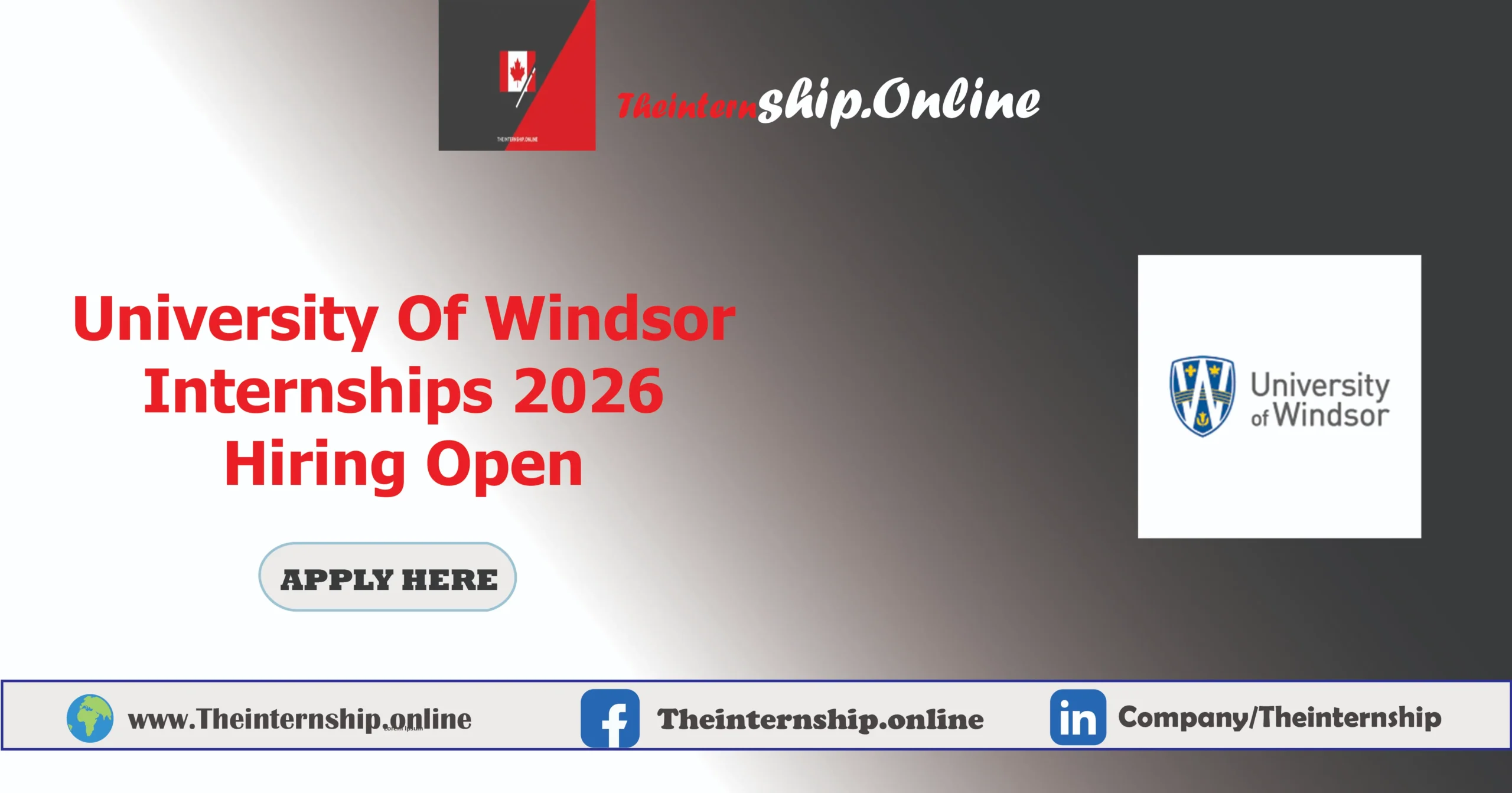 University Of Windsor Internships